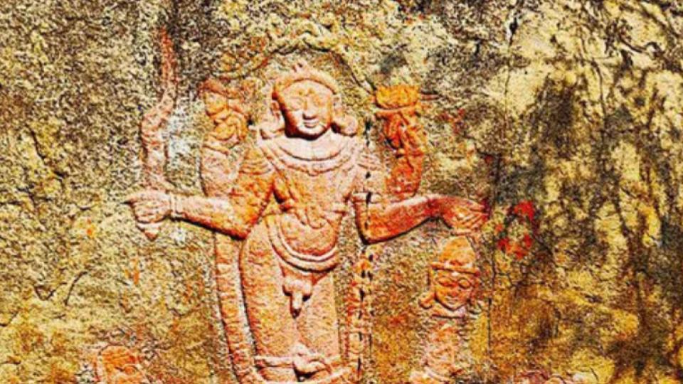Tantric Bhairava sculpture found at Rachakonda Hills