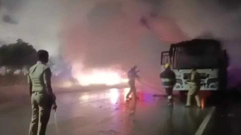 Bus Catches Fire In Hyderabad, 38 Passengers Safe