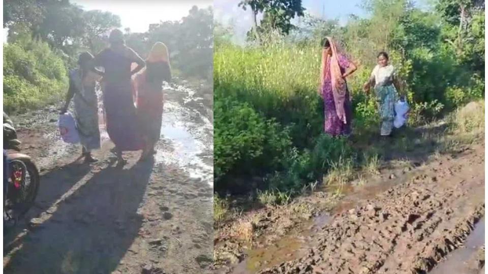 Pregnant woman forced to walk 2 km on muddy road to reach ambulance in Sangareddy