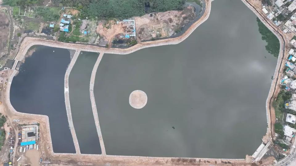 Nalla Cheruvu restored by HYDRAA become alive in Uppal 