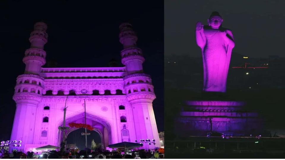 Hyderabad monuments turn pink for Breast Cancer Awareness