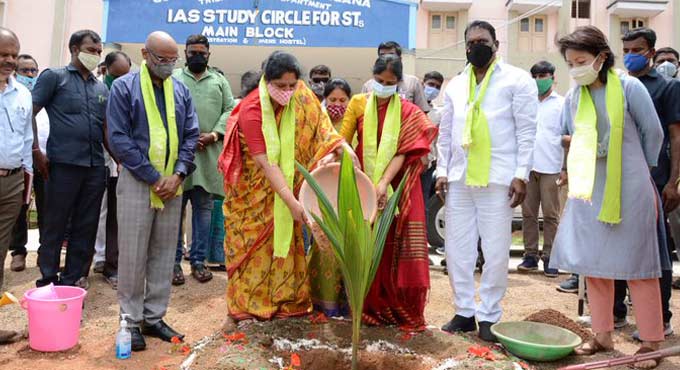 telanganastwelfaredeptplants46lakhsaplingsunderharithaharamprogramme