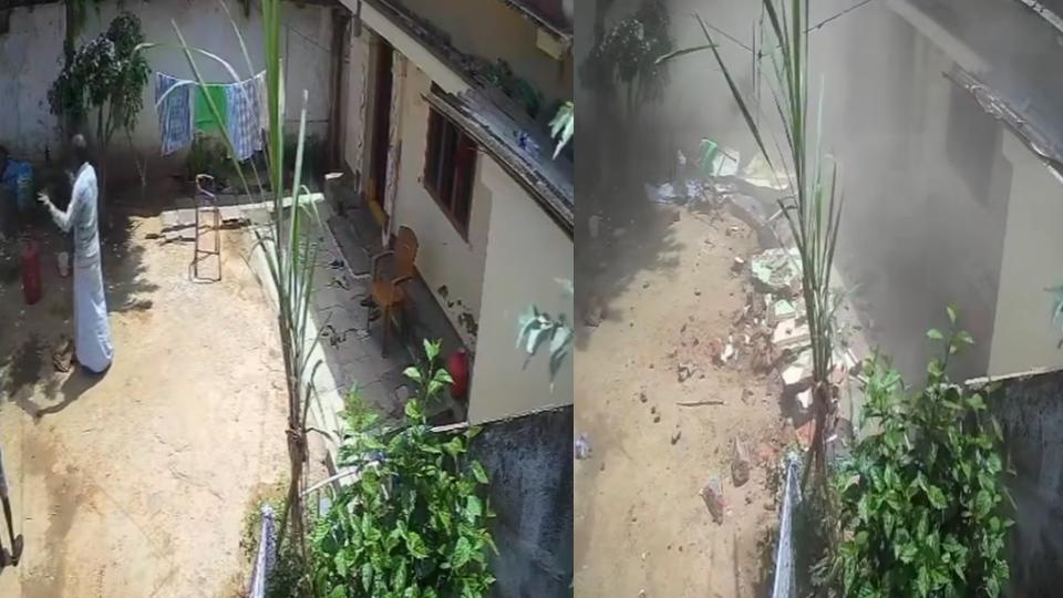 Video of LPG cylinder explode at a house in Medak