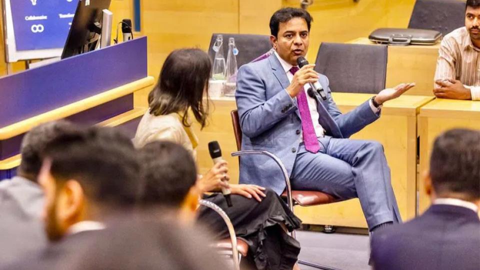 KTR pitches Telangana’s growth story to global audience at Oxford