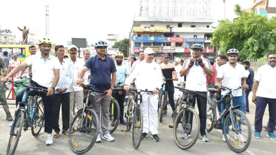 Bicycle rally held in Mancherial 