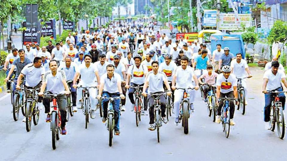Cyle Rally Held In Hanamkonda 