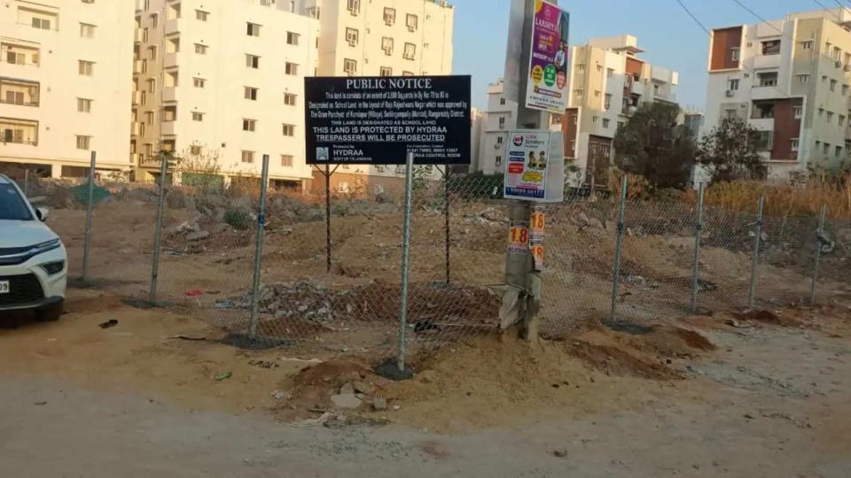 HYDRAA removed encroachments on 7 acres of land at Kondapur