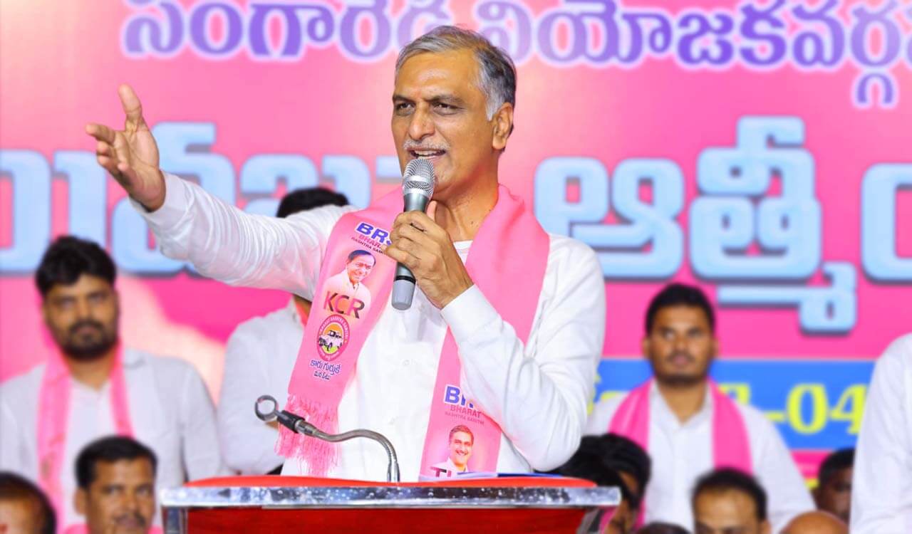 Harish Rao condemns attack on KCR’s camp office, blames Congress