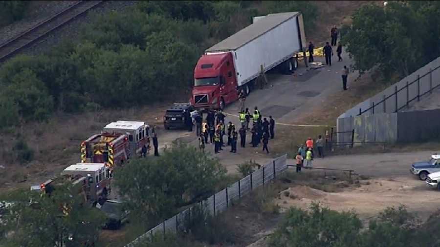 40 people found dead inside tractor-trailer in Texas