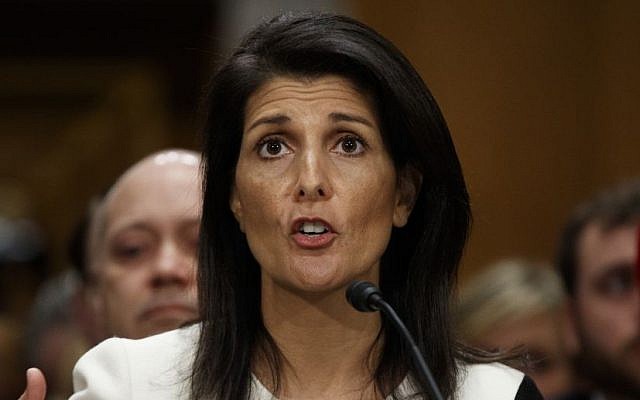 unambassadornikkihaleylambastsunreportoncompanieslinkedtoisraelisettlements