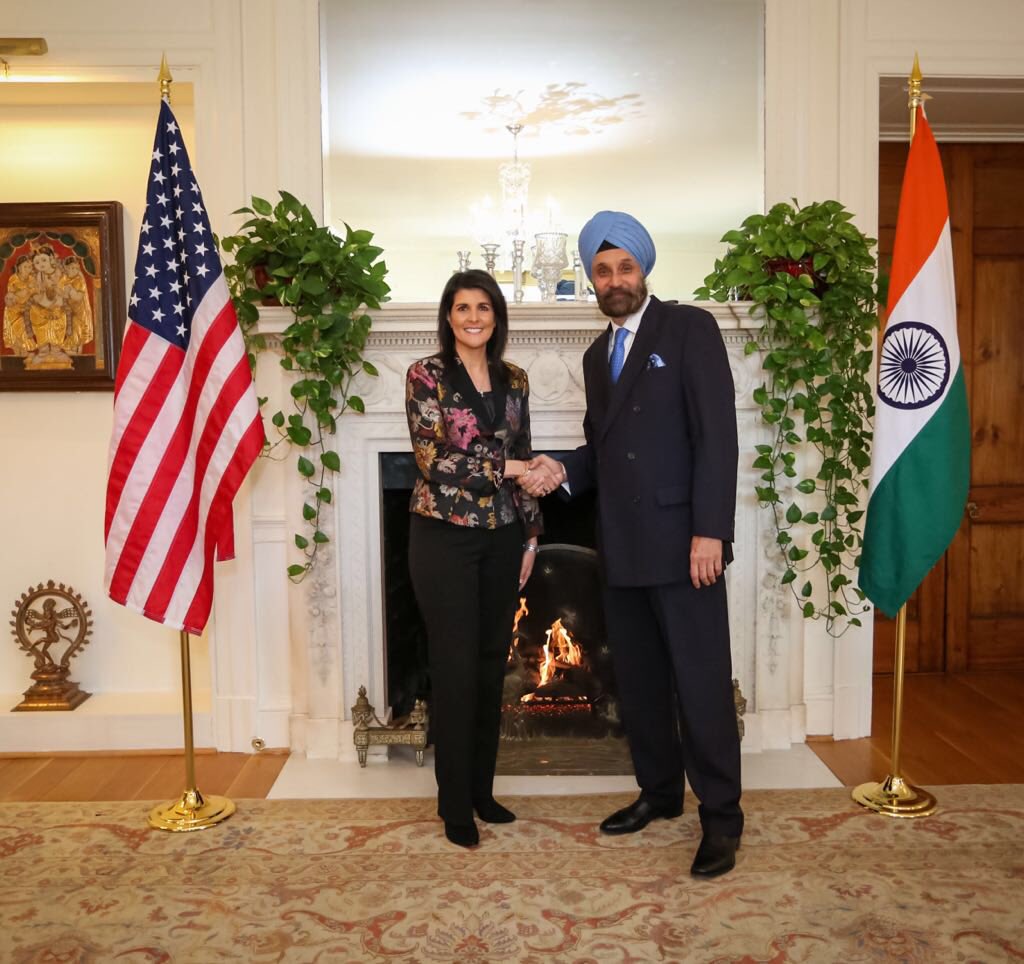 usambassadortounnikkihaleymeetsindianambassadornavtejsarna