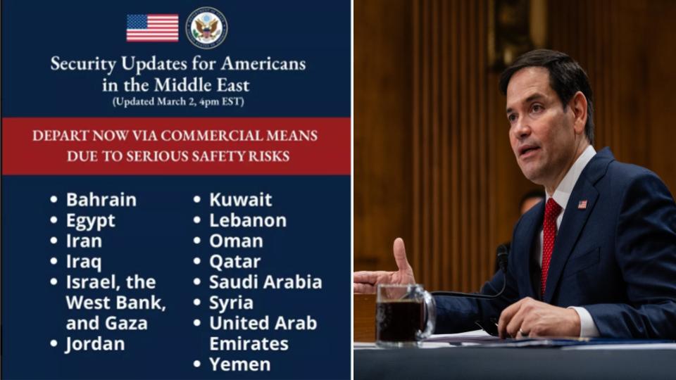 US Urges Americans To Leave Over 12 Middle East Countries 