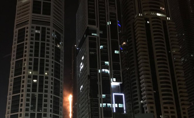 fireindubairesidentialskyscrapernoneinjured