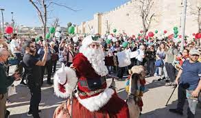Palestinian Santa brings festive cheer to Jerusalem