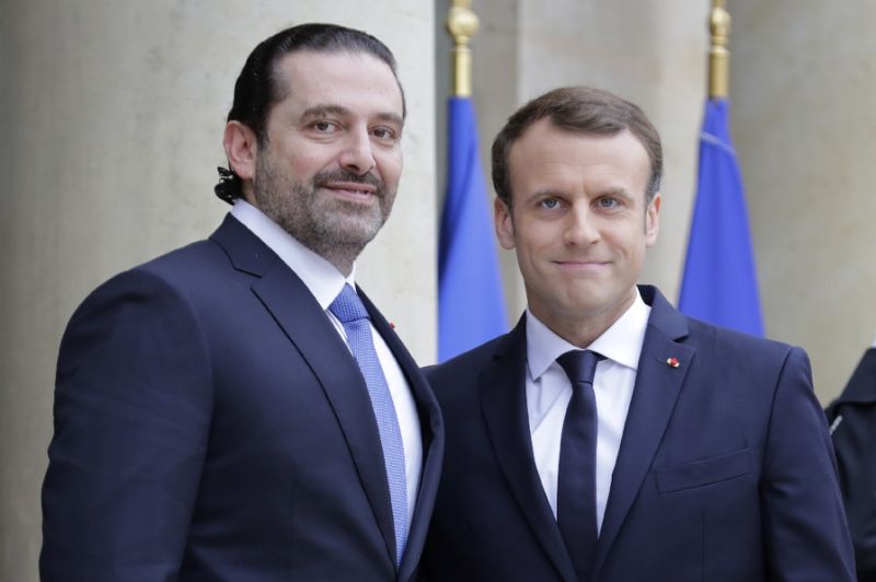 macronwelcomeslebanonssaadhariritoelyseepalace