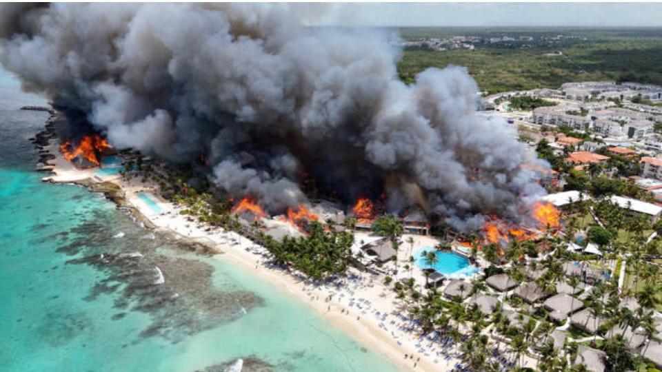 Massive Fire Destroys Resort In Dominican Republic