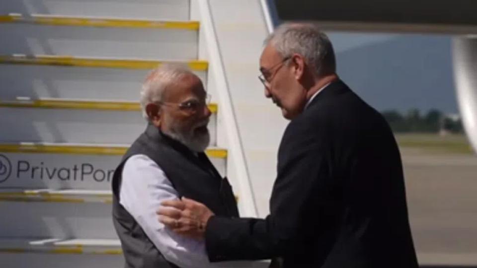 PM Modi lands in Geneva en route to G7 summit in France