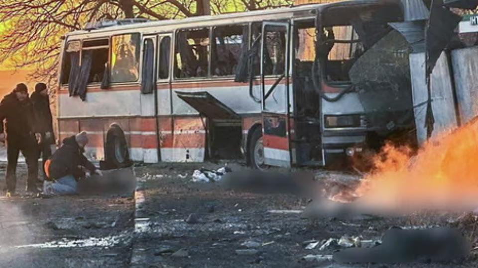 Russian Drone Hits Bus in Ukraine, 15 killed