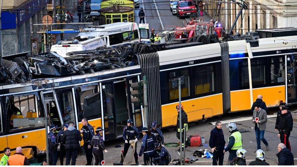 Two Dead and 38 injured as Tram Derails in Milan, Italy