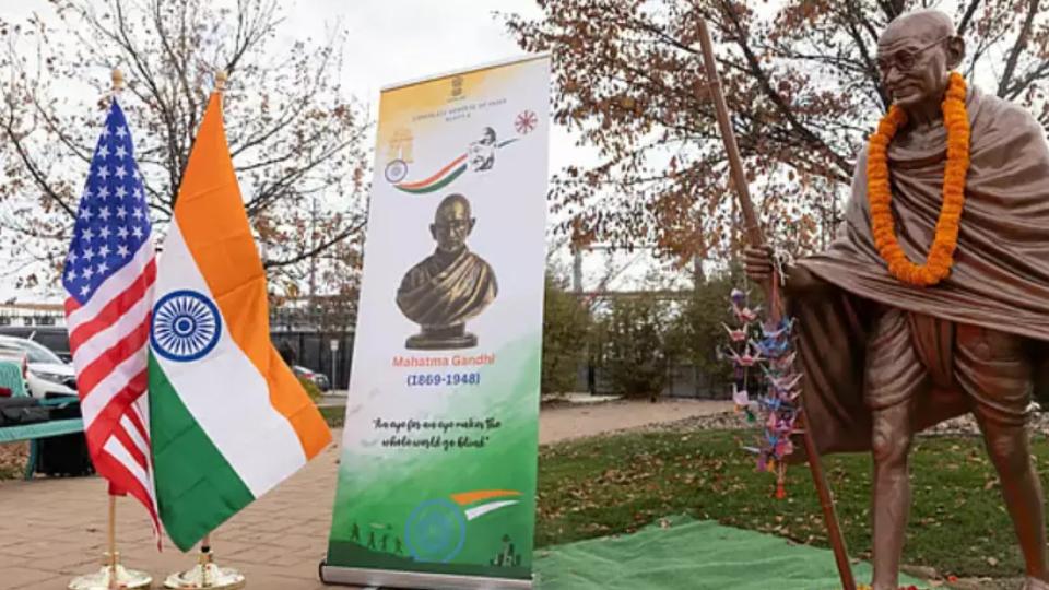 First Life-Size Gandhi Statue Unveiled in North Dakota