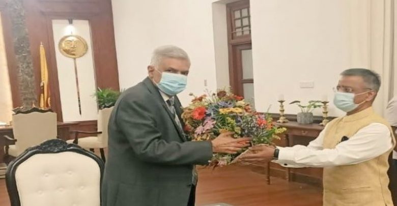 Indian envoy calls on new Sri Lankan PM Wickremesinghe 