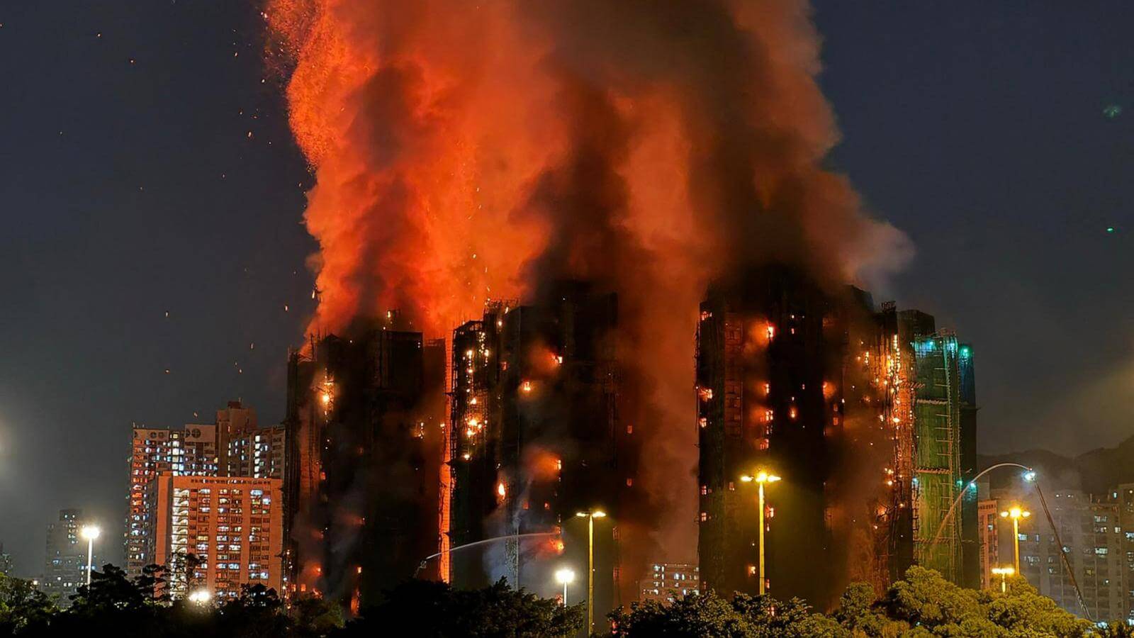 Fire engulfs high-rise buildings in Hong Kong 36 killed, 279 missing