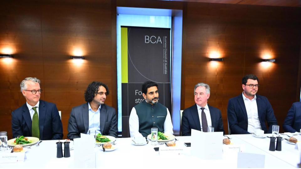 Nara Lokesh Meets Corporate Leaders, Academicians in Australia