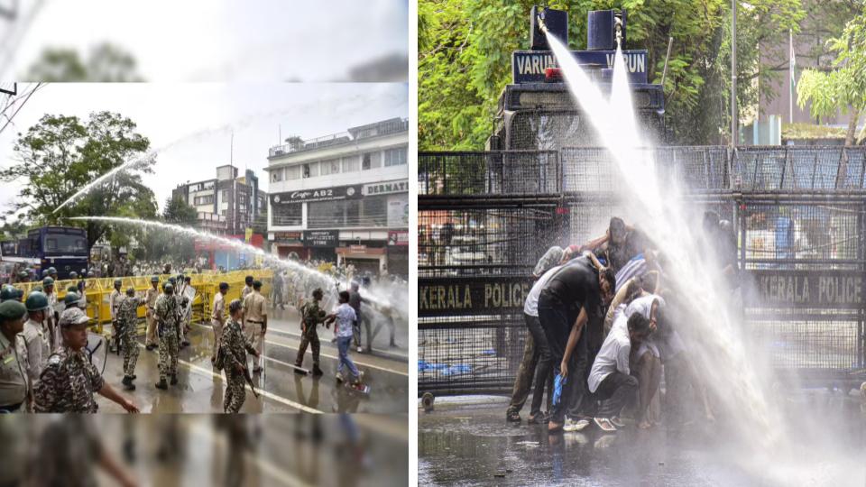 PM SHRI Protest Turns Tense in Kerala, Police Use Water Cannons