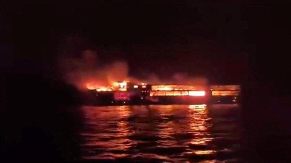 Fire On Passenger Ferry Off Philippines, 5 Dead and Dozens Missing