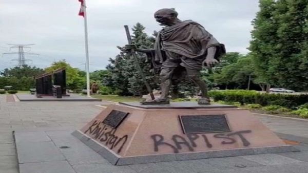 mahatmagandhisstatuevandalisedincanada