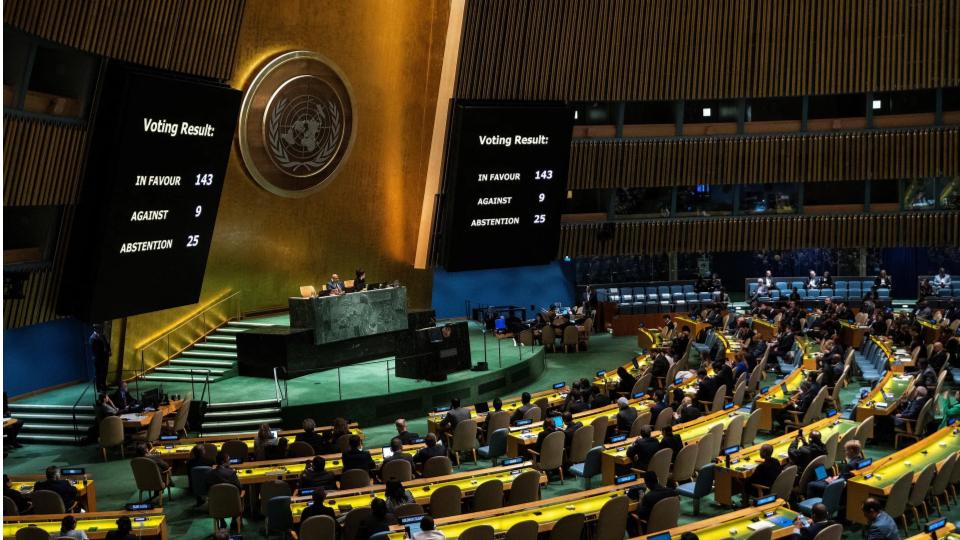 157 countries now recognise Palestine at United Nations
