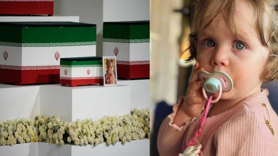 Tiny coffin of  Ayatollah  Khamenei’s granddaughter displayed in Tehran
