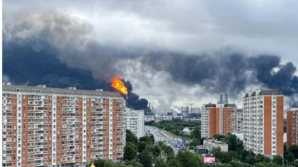Ukraine Launches Major Drone Attack, Strikes Moscow Oil Refinery