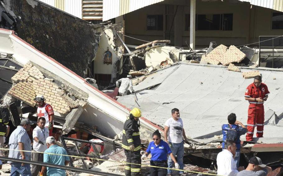 At least 10 people killed after church roof collapsed in Mexico