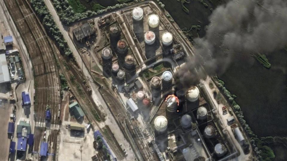 Ukrainian drones set another Russian oil refinery ablaze 