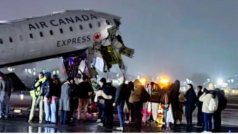 Air Canada Flight Collides with Ground Vehicle at New York Airport