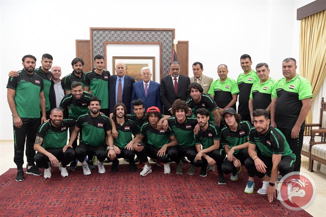 presidentabbaswelcomesiraqifootballteam