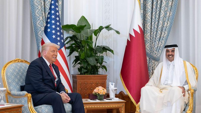 President Trump holds talks with Qatari Emir Sheikh Tamim bin Hamad Al Thani