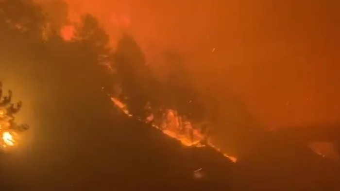 Major fire breaks out in a forest in Yajiang, China