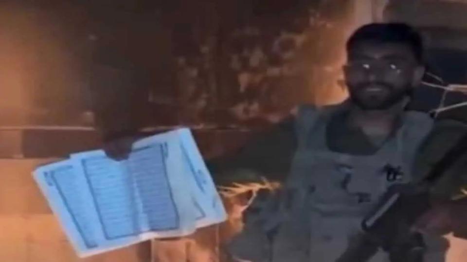 Israel soldier tosses copy of Quran into fire in Gaza, sparks outrage