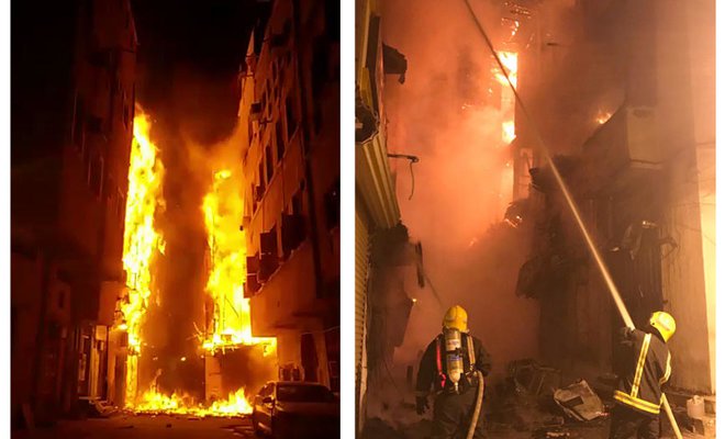 firedamagessixbuildingsinjeddahsaudiarabia