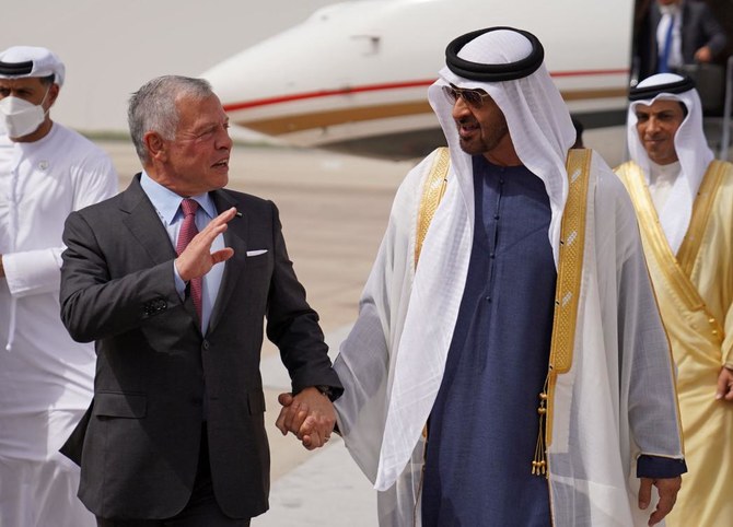 King of Jordan arrives in Abu Dhabi