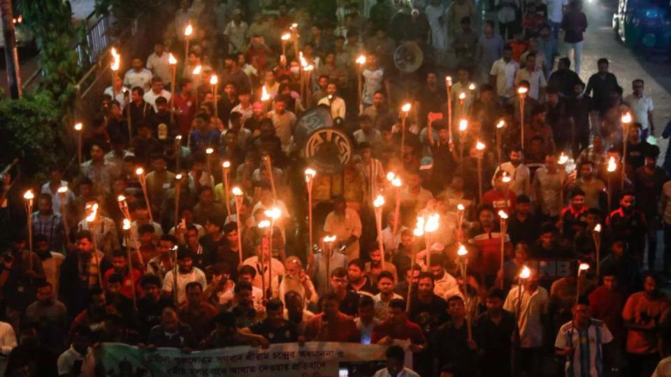 Hindus In Bangladesh Hold Protest Against Disrespect To Lord Ram