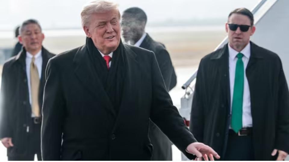 Donald Trump Arrives in Switzerland for Davos Summit