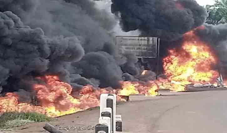35 killed in Benin after massive fire erupts at illegal fuel depot