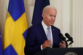 US President Joe Biden signs documents endorsing Finland and Sweden