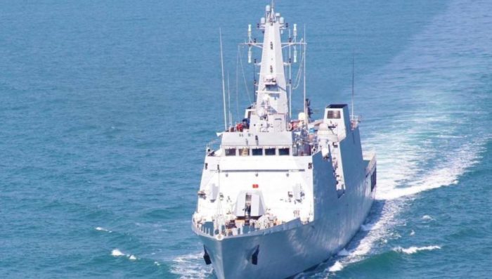 indiannavalshipinssumitrabecomesfirsteverwarshiptoenterportofsabanginindonesia