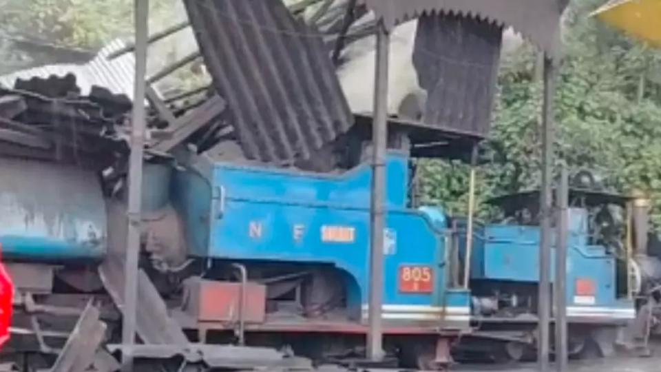 Eight People Injured As Darjeeling Railway Locoshed Collapses