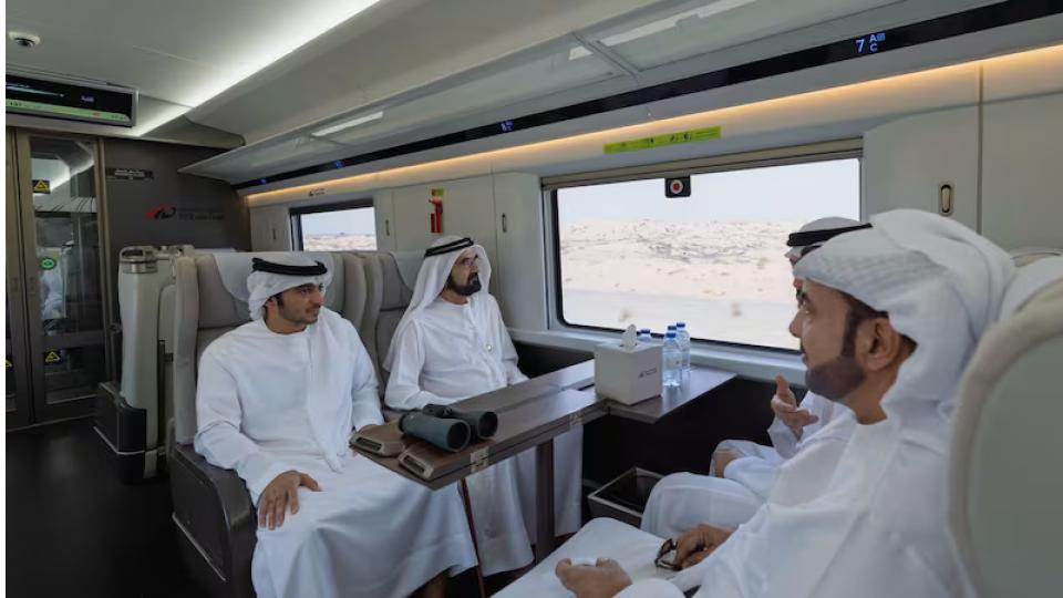 Sheikh Mohammed trials train from Dubai to Fujairah