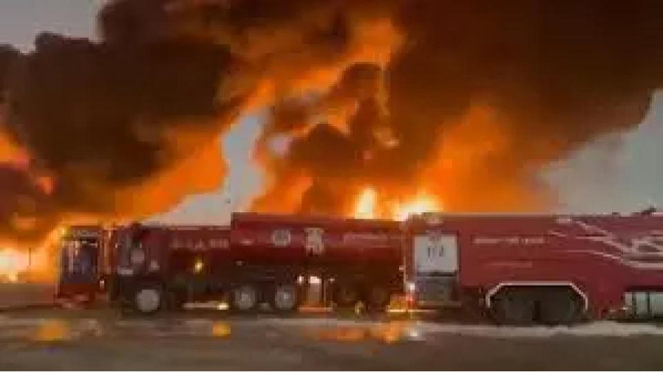 Iran Drone Attack Targets Kuwait International Airport, Fuel Tanks on Fire